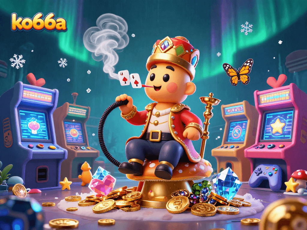 Experience thrilling gaming action at ko66a with vibrant casino scenes and playful elements.