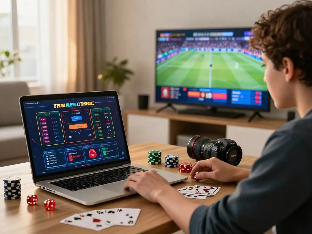 Engaging sin88 online gaming scene with sports betting and vibrant visuals.
