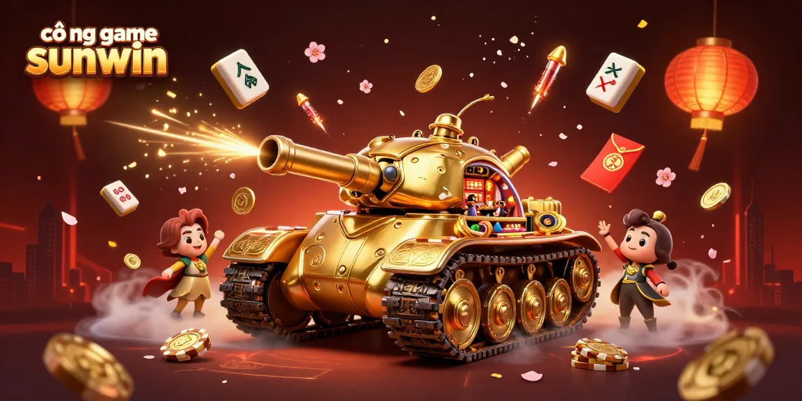 Experience the excitement of cổng game sunwin in a vibrant 3D casino-themed illustration.