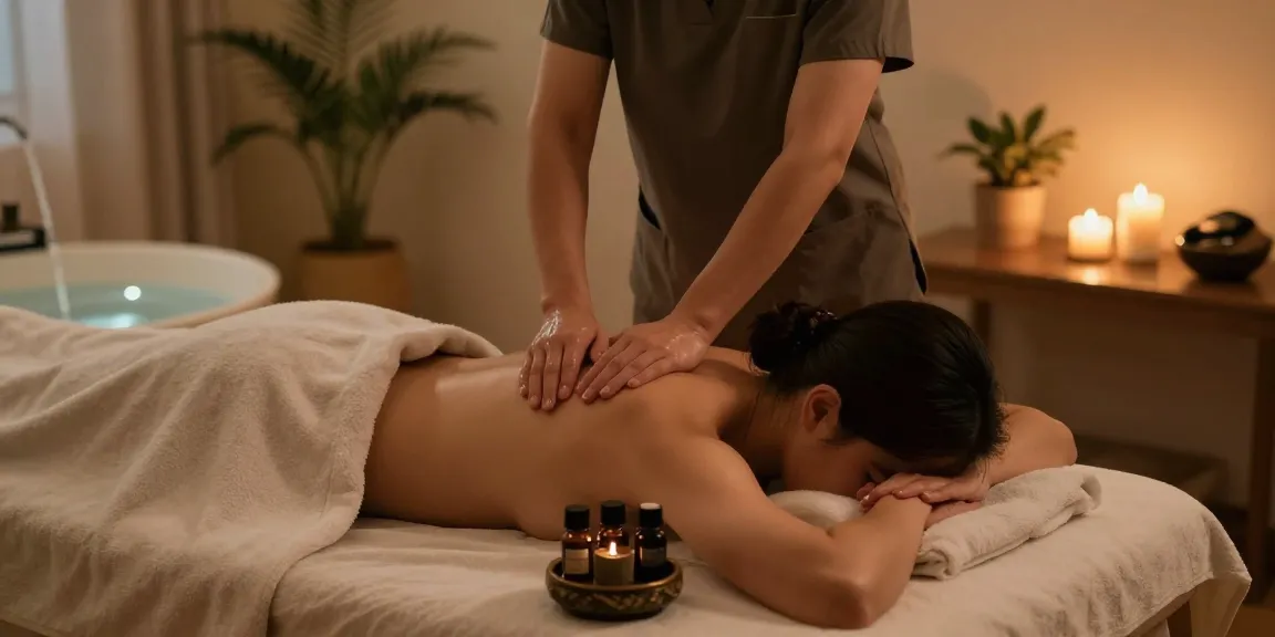 Client experiencing 방이동출장마사지 therapy in a tranquil setting with soothing ambiance and expert therapist