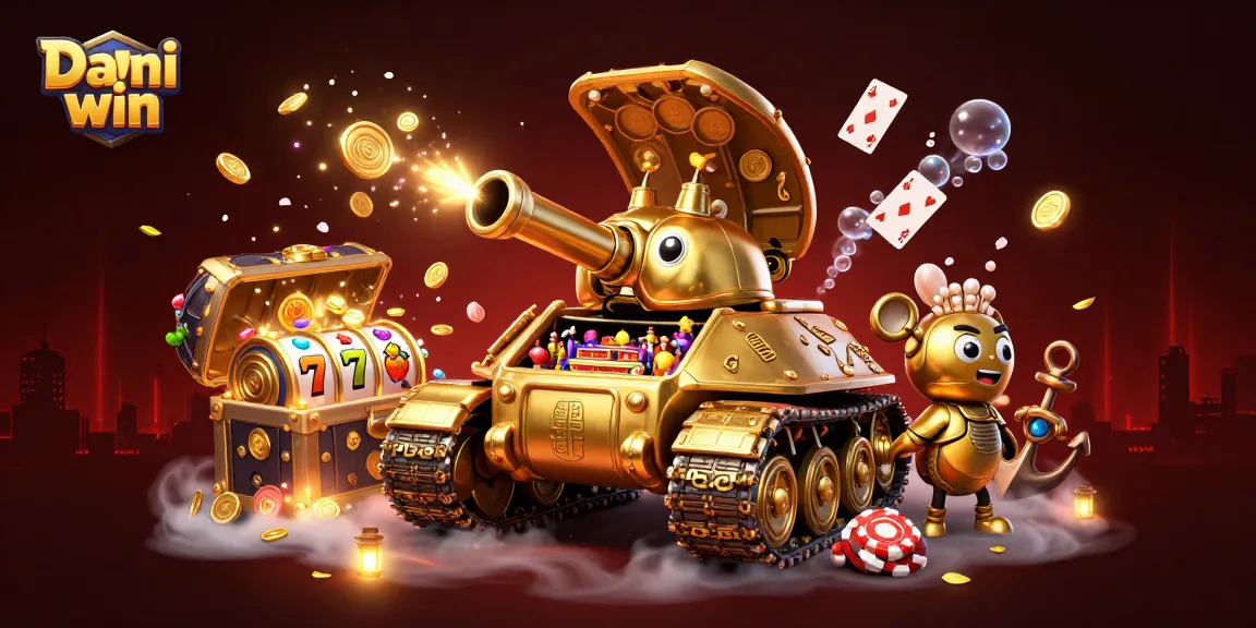 Experience thrilling gameplay and rewards with Dhani win in this vibrant 3D casino scene.