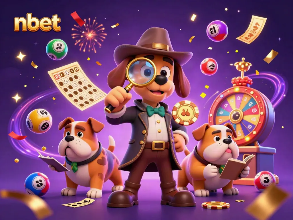 Engage in thrilling gameplay with nbet as detective characters solve clues in a bustling casino atmosphere.
