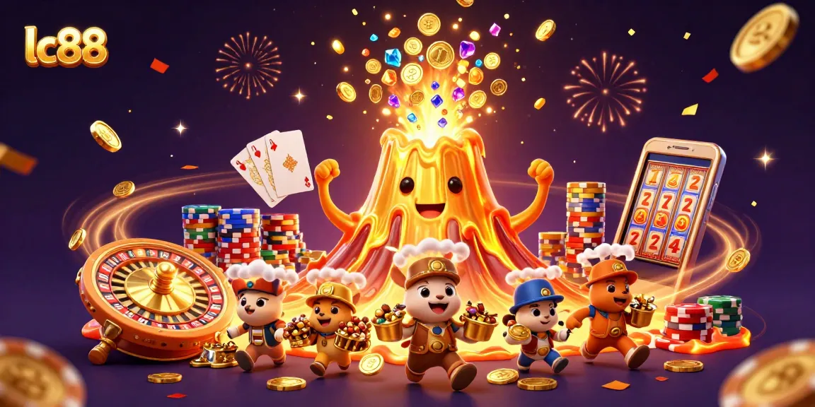 Experience thrilling gameplay and excitement with lc88's explosive casino adventure image showcasing treasures galore.